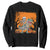 Funny Halloween Skeleton Riding Dinosaur Sweatshirt TS09 Black Print Your Wear