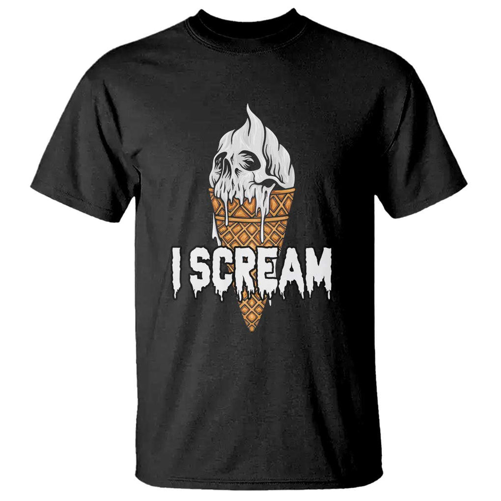 Halloween T Shirt I Scream Ice Cream Ghost TS09 Black Print Your Wear