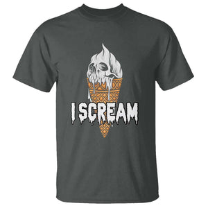 Halloween T Shirt I Scream Ice Cream Ghost TS09 Dark Heather Print Your Wear