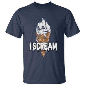 Halloween T Shirt I Scream Ice Cream Ghost TS09 Navy Print Your Wear