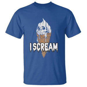 Halloween T Shirt I Scream Ice Cream Ghost TS09 Royal Blue Print Your Wear