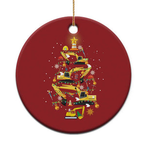 Christmas Tree Construction Excavator Christmas Ornament TS09 Print Your Wear