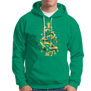 Santa Reindeer Riding Monster Truck Christmas Tree Hoodie TS09 Irish Green Printyourwear