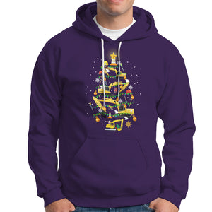 Santa Reindeer Riding Monster Truck Christmas Tree Hoodie TS09 Purple Printyourwear