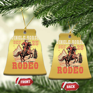 Xmas Cowboy Christmas Ornament Vintage Jingle Horse Rodeo Funny Howdy Western TS09 Bell Flake Gold Print Your Wear