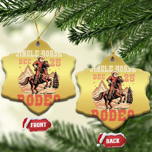 Xmas Cowboy Christmas Ornament Vintage Jingle Horse Rodeo Funny Howdy Western TS09 Snow Flake Gold Print Your Wear