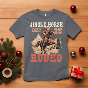 Vintage Jingle Horse Rodeo Funny Howdy Western Christmas T Shirt TS09 Charcoal Printyourwear