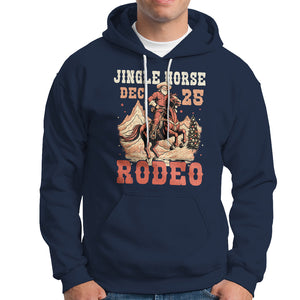 Vintage Jingle Horse Rodeo Funny Howdy Western Christmas Hoodie TS09 Navy Printyourwear