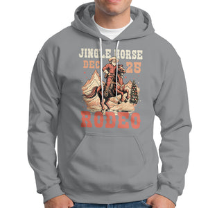 Vintage Jingle Horse Rodeo Funny Howdy Western Christmas Hoodie TS09 Sport Gray Printyourwear