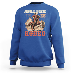 Vintage Jingle Horse Rodeo Funny Howdy Western Christmas Sweatshirt TS09 Royal Blue Printyourwear