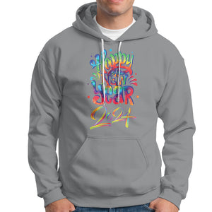 Happy New Year 2024 Tie Dye Lucky Years Hoodie TS09 Sport Gray Printyourwear