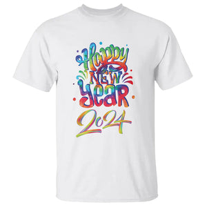 Happy New Year 2024 Tie Dye Lucky Years T Shirt TS09 White Printyourwear