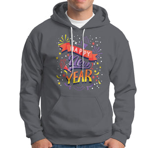 Happy New Year 2024 Firework Lucky Years Hoodie TS09 Charcoal Printyourwear