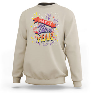 Happy New Year 2024 Firework Lucky Years Sweatshirt TS09 Sand Printyourwear