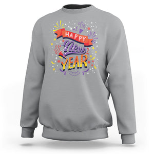 Happy New Year 2024 Firework Lucky Years Sweatshirt TS09 Sport Gray Printyourwear