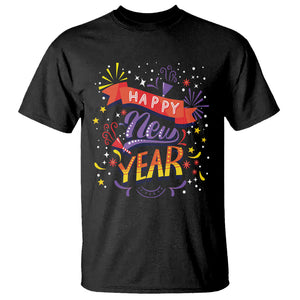 Happy New Year 2024 Firework Lucky Years T Shirt TS09 Black Printyourwear