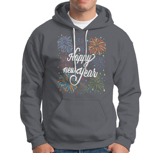 Happy New Year Colorful Firework Lucky Years Hoodie TS09 Charcoal Printyourwear