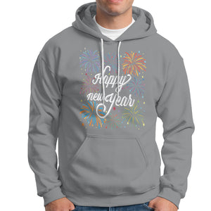 Happy New Year Colorful Firework Lucky Years Hoodie TS09 Sport Gray Printyourwear