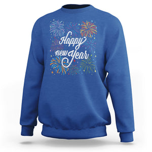 Happy New Year Colorful Firework Lucky Years Sweatshirt TS09 Royal Blue Printyourwear