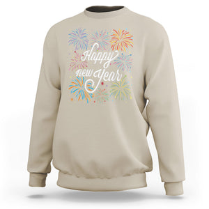 Happy New Year Colorful Firework Lucky Years Sweatshirt TS09 Sand Printyourwear