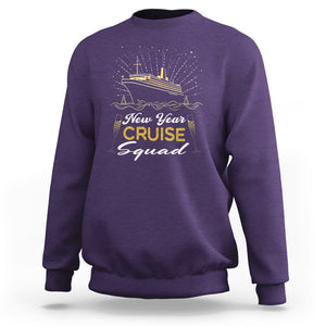 Happy New Year Cruise Family Lucky Firework Sweatshirt TS09 Purple Printyourwear