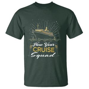 Happy New Year Cruise Family Lucky Firework T Shirt TS09 Dark Forest Green Printyourwear