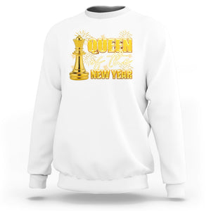 Queen Of The New Year Eve Happy Lucky Firework Sweatshirt TS09 White Printyourwear