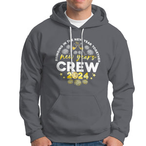 Happy 2024 New Year Crew Bringing Together Hoodie TS09 Charcoal Printyourwear