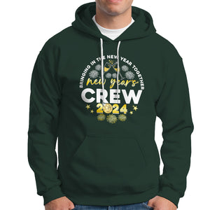 Happy 2024 New Year Crew Bringing Together Hoodie TS09 Dark Forest Green Printyourwear