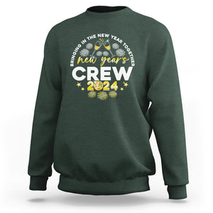 Happy 2024 New Year Crew Bringing Together Sweatshirt TS09 Dark Forest Green Printyourwear