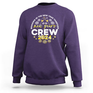 Happy 2024 New Year Crew Bringing Together Sweatshirt TS09 Purple Printyourwear