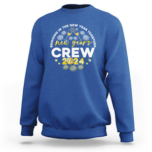 Happy 2024 New Year Crew Bringing Together Sweatshirt TS09 Royal Blue Printyourwear