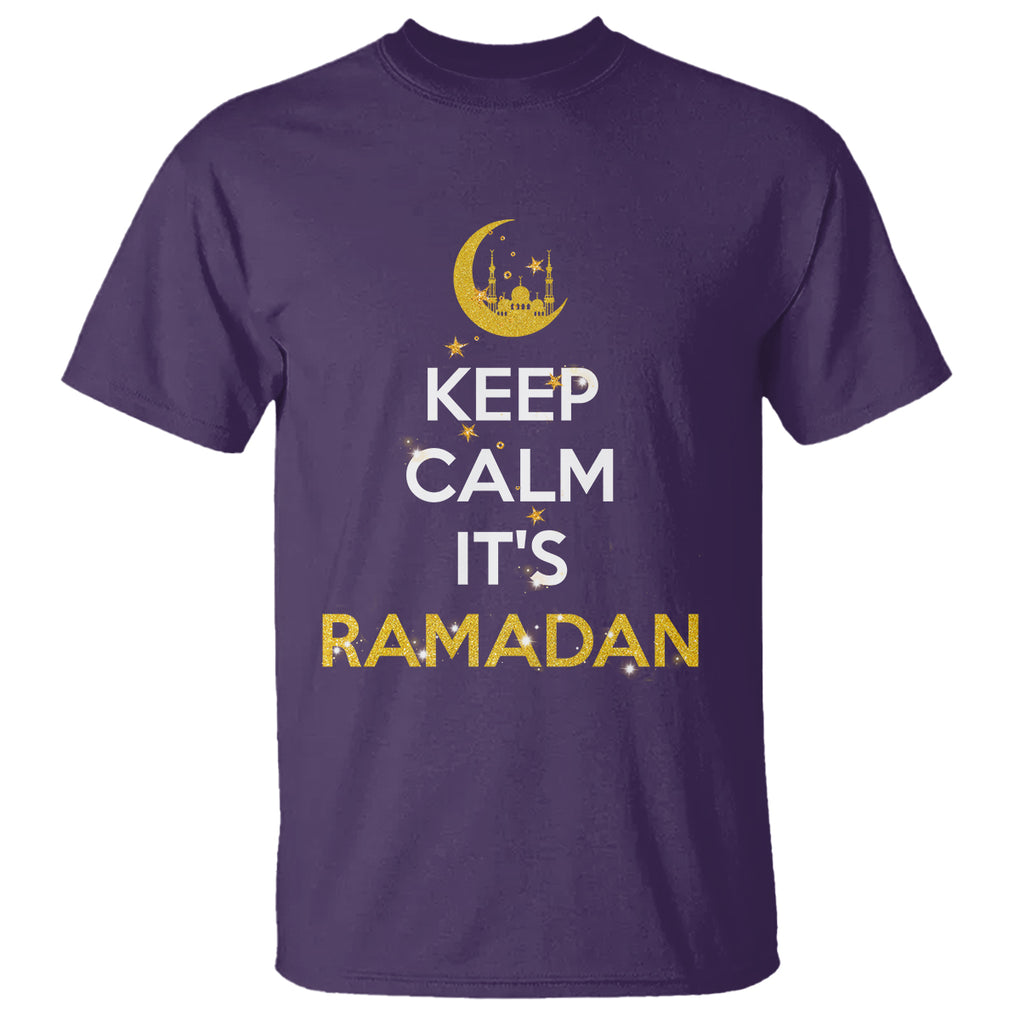 Keep Calm It's Ramadan Kareem Eid Mubarek Islam Muslims T Shirt TS09 Purple Printyourwear