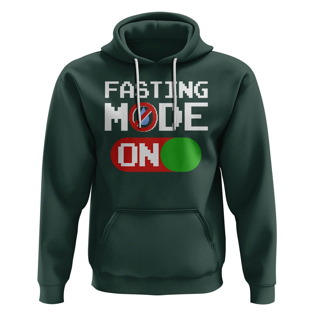 Ramadan Hoodie Fasting Mode On Weight Loss No Water TS09 Dark Forest Green Printyourwear