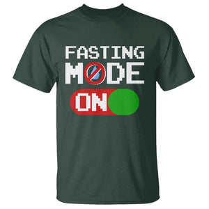 Ramadan T Shirt Fasting Mode On Weight Loss No Water TS09 Dark Forest Green Printyourwear