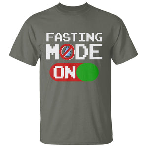 Ramadan T Shirt Fasting Mode On Weight Loss No Water TS09 Military Green Printyourwear