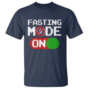 Ramadan T Shirt Fasting Mode On Weight Loss No Water TS09 Navy Printyourwear