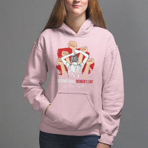 International Women's Day Hoodie Happy IWD 8 March We Rise Together TS09 Light Pink Printyourwear