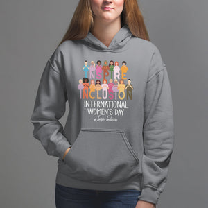 International Women's Day Hoodie Happy IWD 8 March Inspire Inclusion 2024 TS09 Charcoal Printyourwear