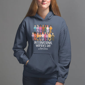 International Women's Day Hoodie Happy IWD 8 March Inspire Inclusion 2024 TS09 Navy Printyourwear