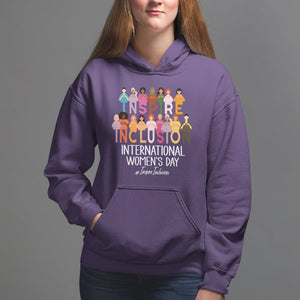 International Women's Day Hoodie Happy IWD 8 March Inspire Inclusion 2024 TS09 Purple Printyourwear