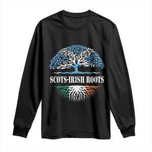 Scots-Irish Roots Long Sleeve Shirt Ulster Scots Ireland Scotland TS09 Black Print Your Wear