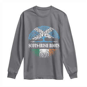 Scots-Irish Roots Long Sleeve Shirt Ulster Scots Ireland Scotland TS09 Charcoal Print Your Wear