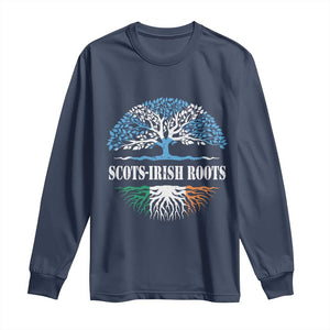 Scots-Irish Roots Long Sleeve Shirt Ulster Scots Ireland Scotland TS09 Navy Print Your Wear