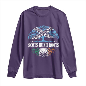 Scots-Irish Roots Long Sleeve Shirt Ulster Scots Ireland Scotland TS09 Purple Print Your Wear