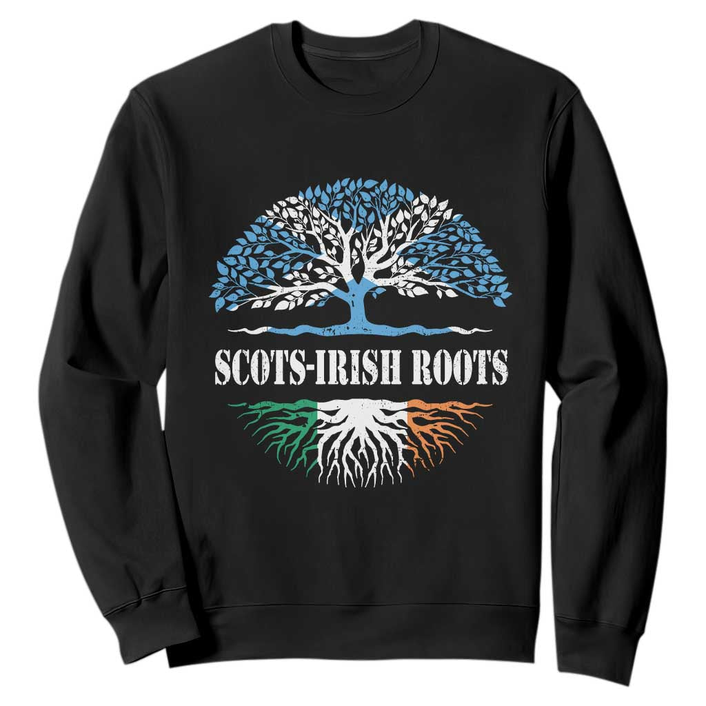 Scots-Irish Roots Sweatshirt Ulster Scots Ireland Scotland TS09 Black Print Your Wear