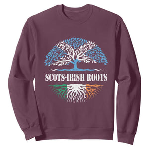 Scots-Irish Roots Sweatshirt Ulster Scots Ireland Scotland TS09 Maroon Print Your Wear
