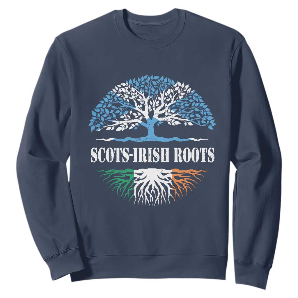 Scots-Irish Roots Sweatshirt Ulster Scots Ireland Scotland TS09 Navy Print Your Wear