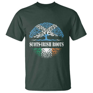 Scots-Irish Roots T Shirt Ulster Scots Ireland Scotland TS09 Dark Forest Green Print Your Wear