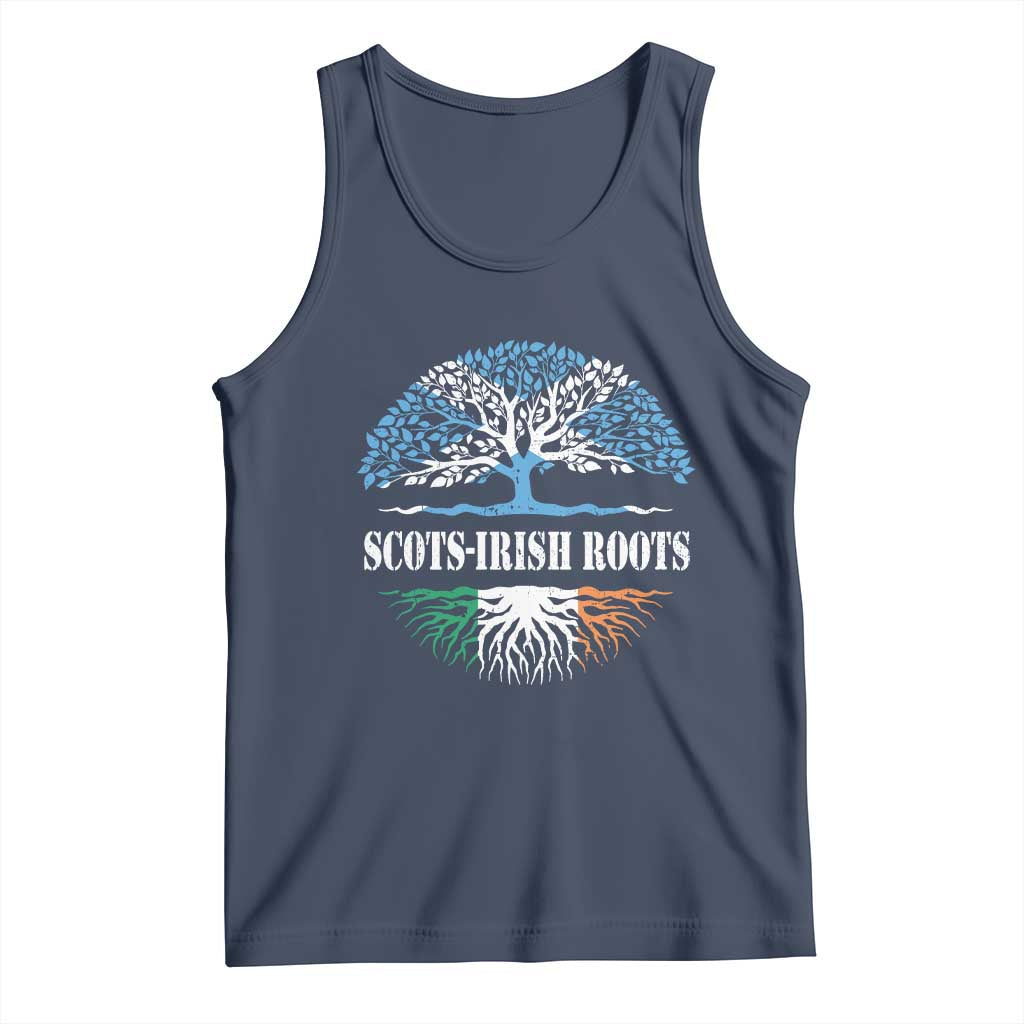 Scots-Irish Roots Tank Top Ulster Scots Ireland Scotland TS09 Navy Print Your Wear